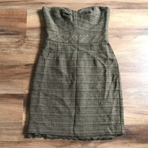 Trina Turk Brown Strapless Textured Mini Dress 2 EUC